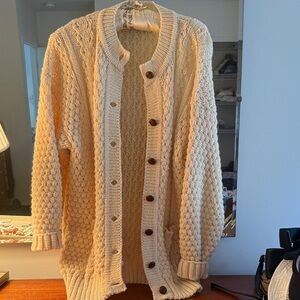 Vintage Irish sweater Cable Knit Cardigan